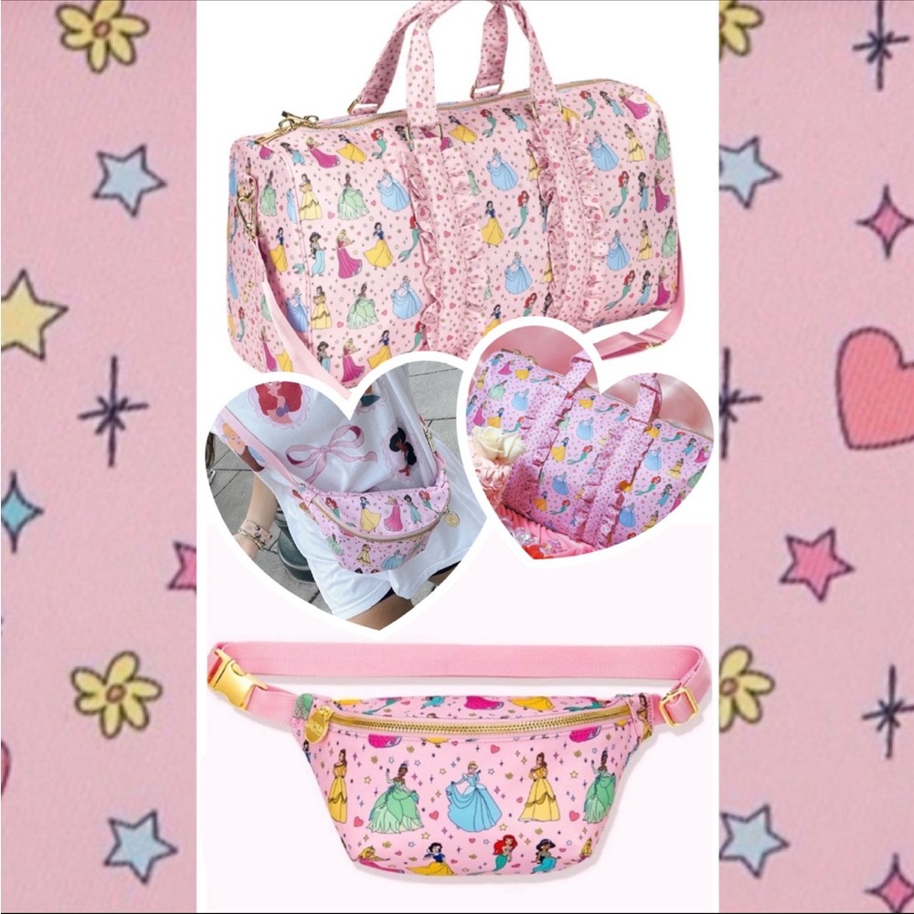 Stoney Clover Lane Disney Princess Royal Collection 2 Piece Duffle Fanny Pack